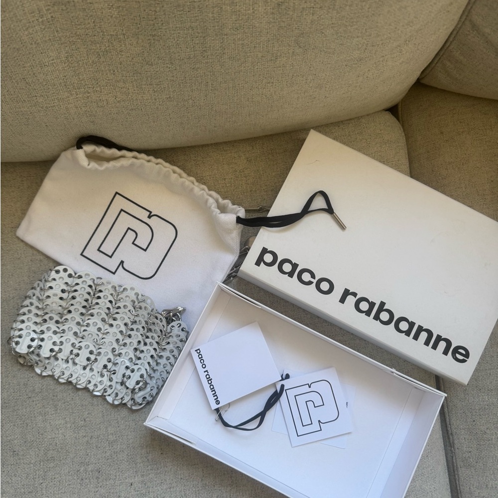 Paco Rabanne Silver Sequin Bag